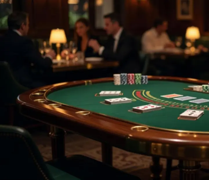 Blackjack table set within an elegant dining lounge at Dewesoft Hungary Korlátolt Felelősségű Társaság